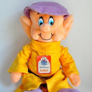 Vintage 70s Disneyland 20" Dopey Plush Doll w Tag USA Made Large Parks World